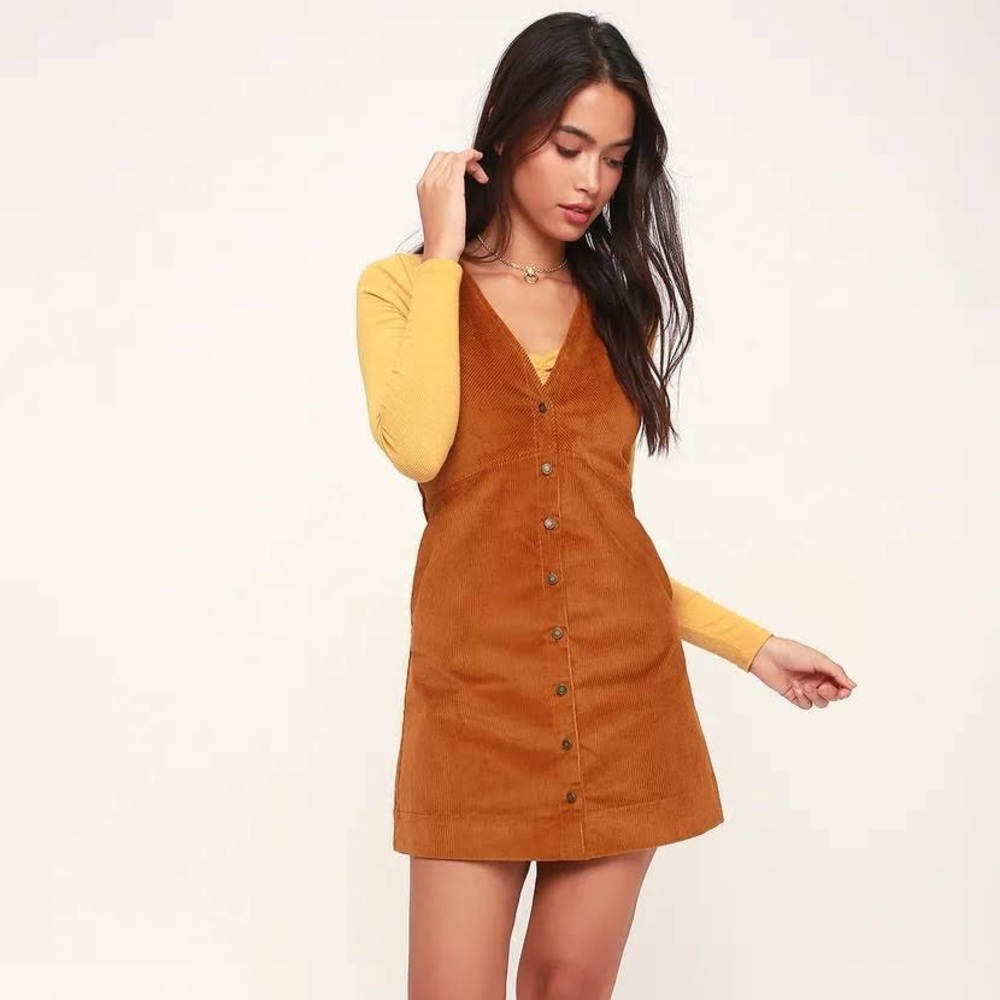 Free People Rolling Thunder Corduroy Mini Dress